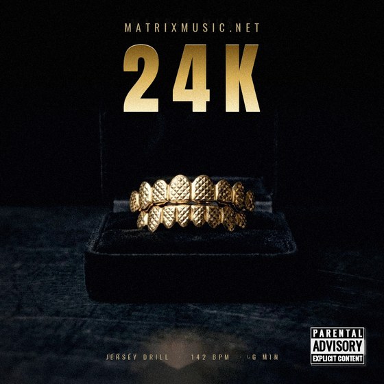24K — Jersey Drill type beat cover art, 142 BPM, G Min