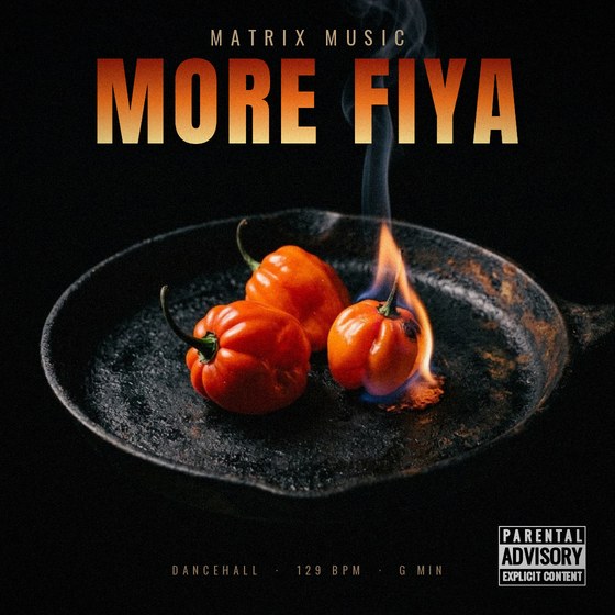 More Fiya — Dancehall type beat cover art, 129 BPM, G Min