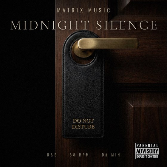 Midnight Silence — R&B type beat cover art, 88 BPM, D# Min